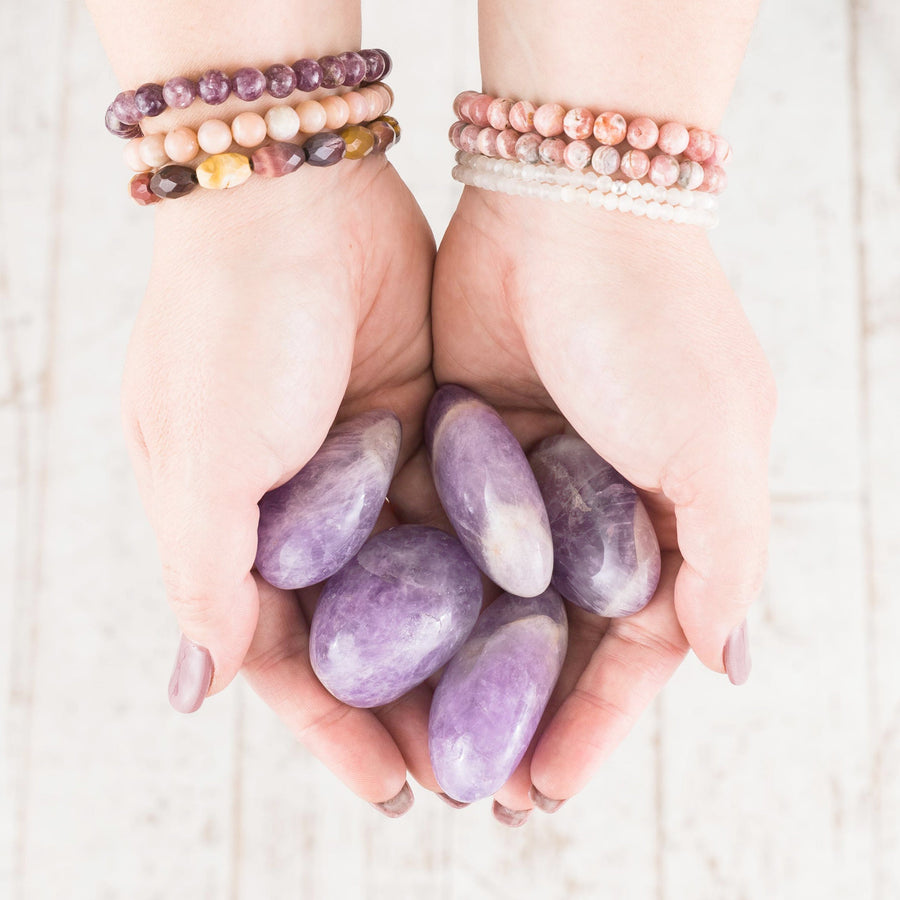 Amethyst Palm Stone Pair