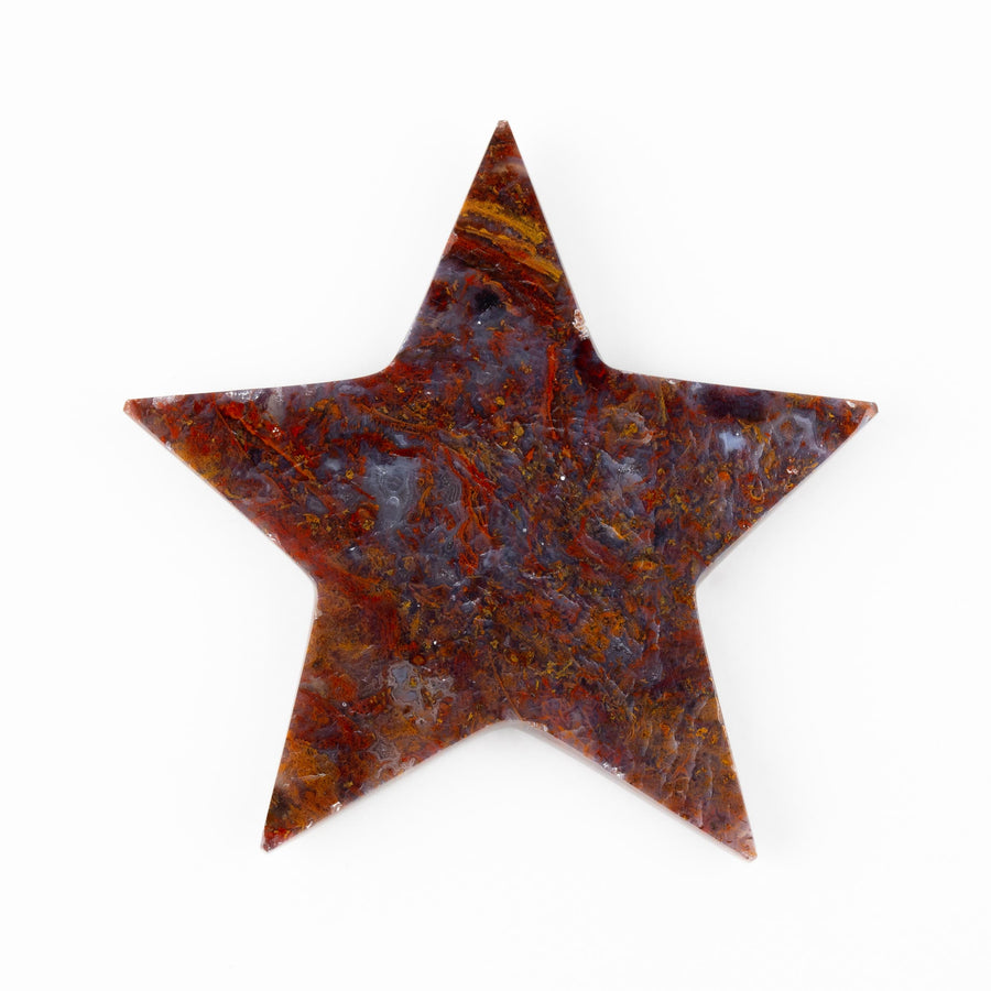 Red Moss Agate Star
