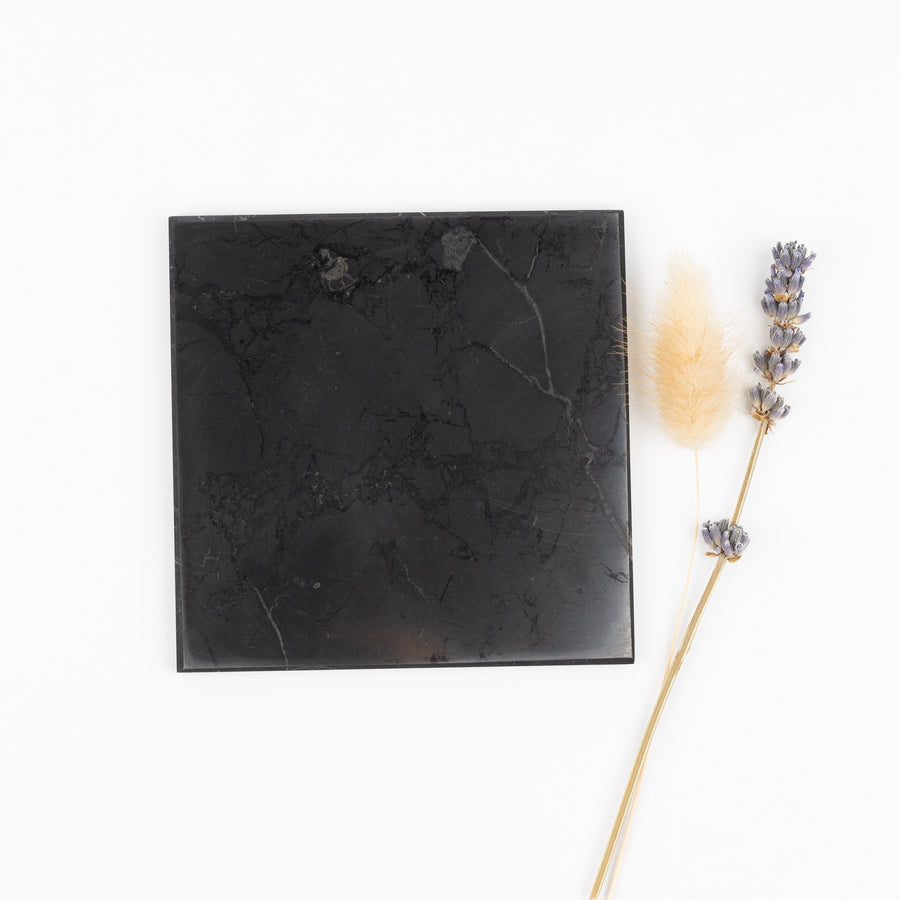 Shungite Square Clearing Plate