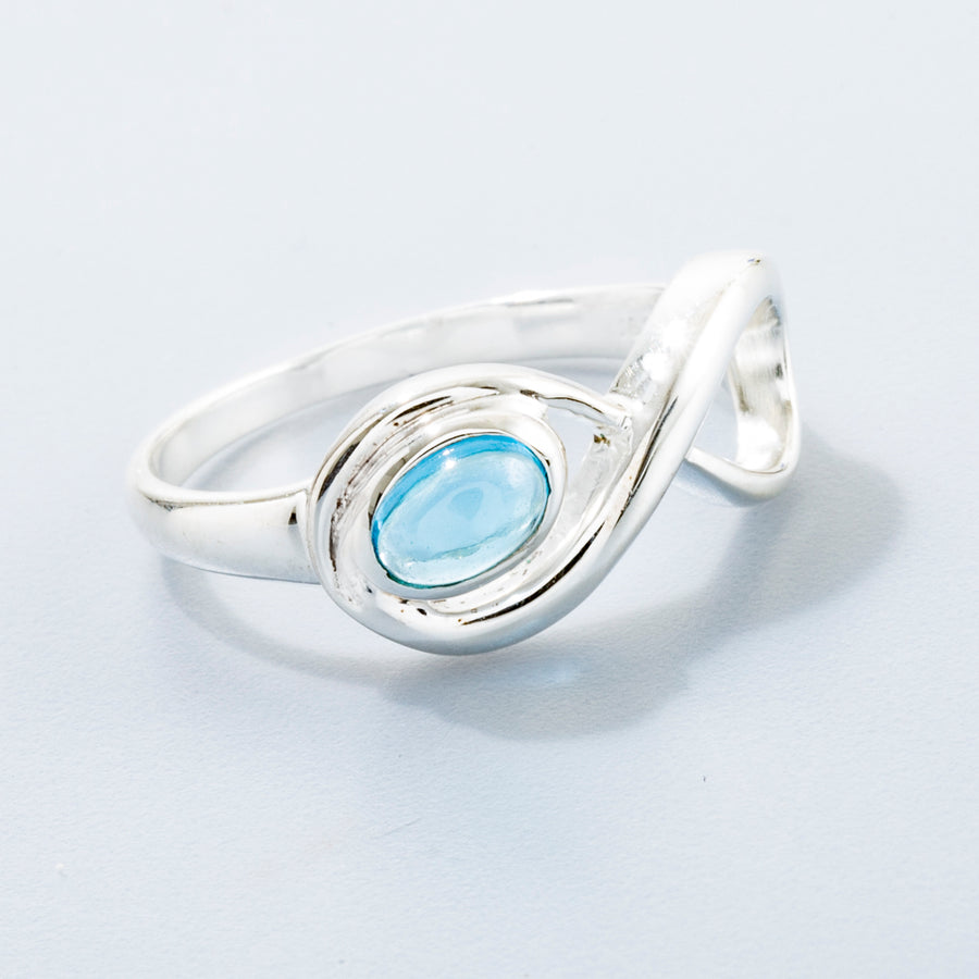 Blue Topaz Infinity Ring