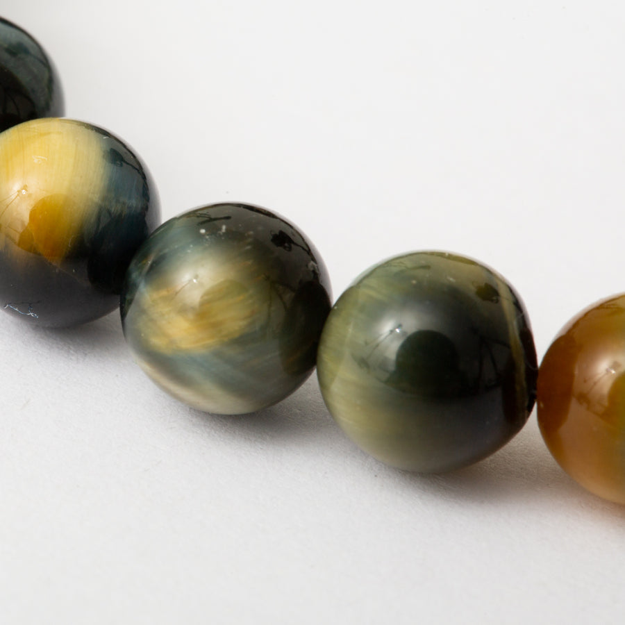 Multi Tiger Eye 8mm Round Bead Stretch Bracelet