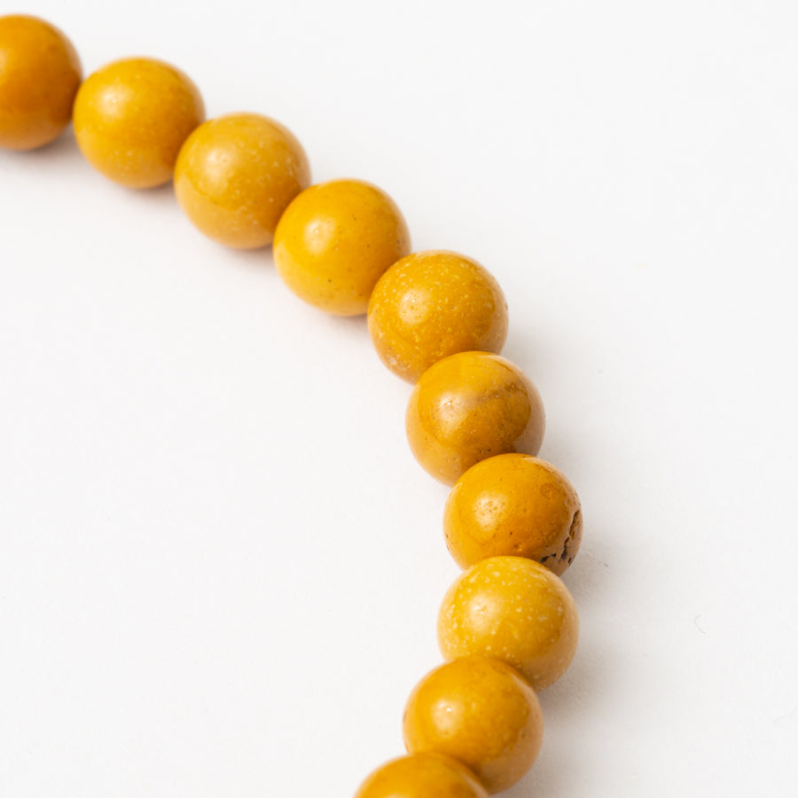 Yellow Mookaite 6mm Round Bead Stretch Bracelet