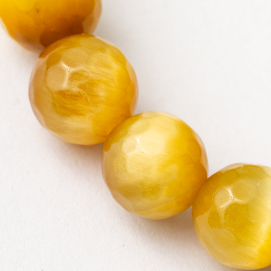 Honey Tiger Eye 8mm Faceted Bead Stretch Bracelet