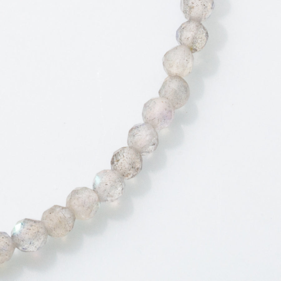 Labradorite 4mm Faceted Bead Stretch Bracelet