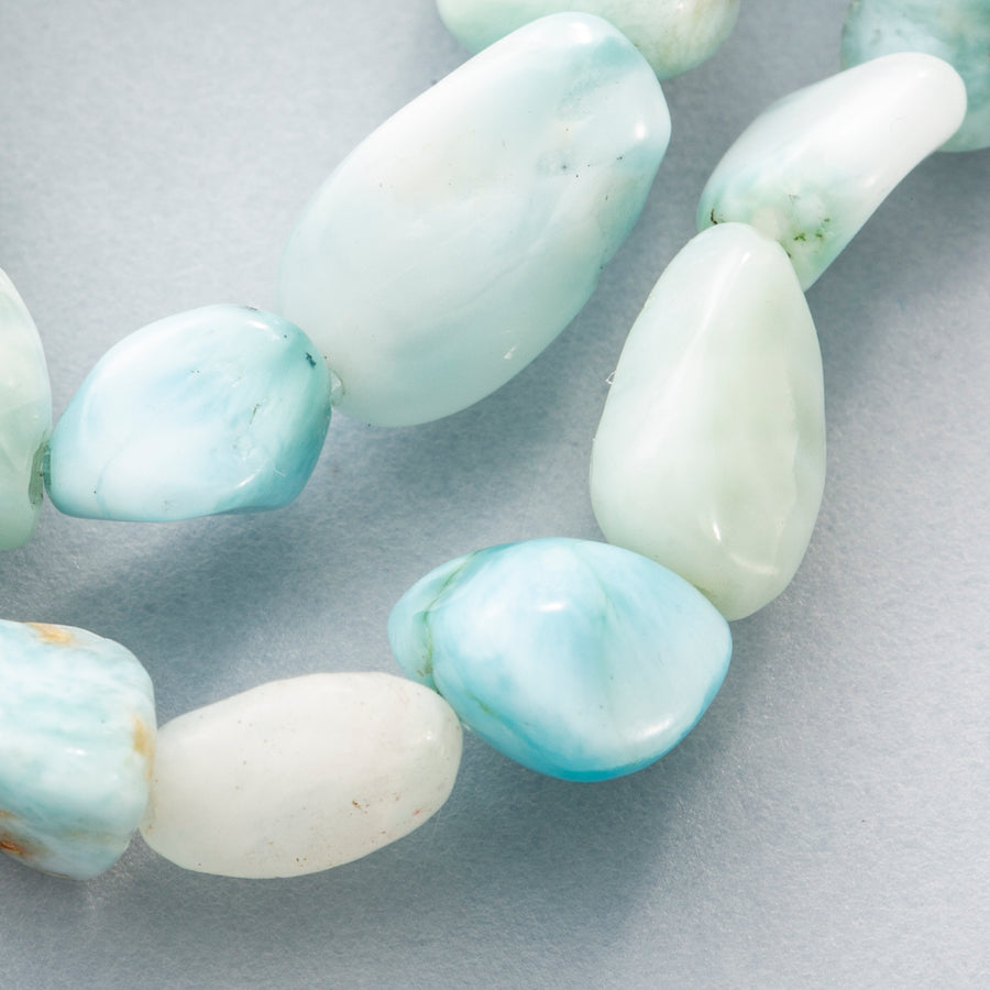 Larimar Nugget Bead Stretch Bracelet