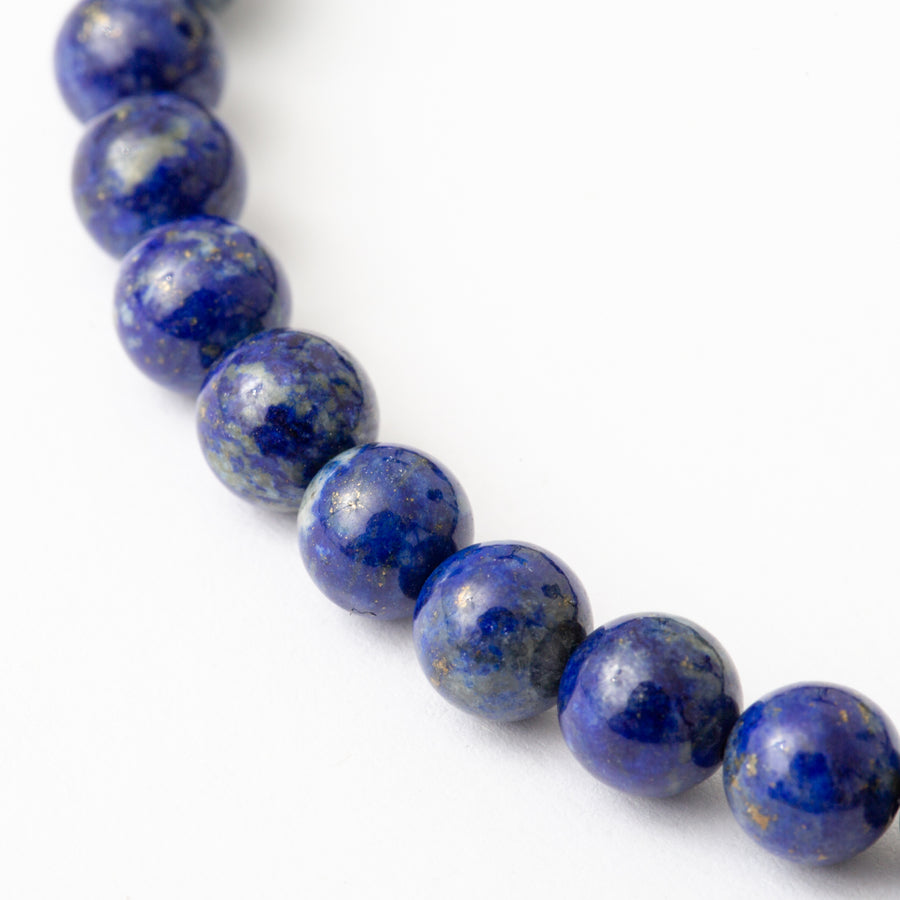 Lapis Lazuli 6mm Round Bead Stretch Bracelet