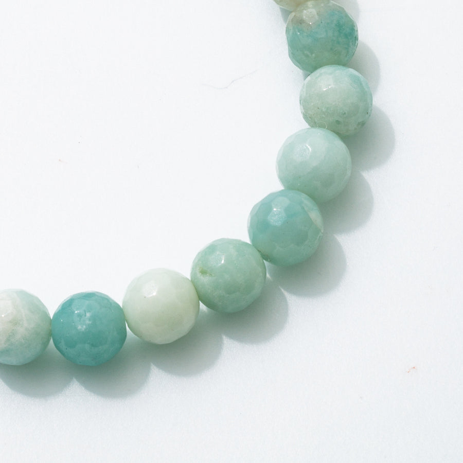 Amazonite "A" 8mm Faceted Bead Stretch Bracelet