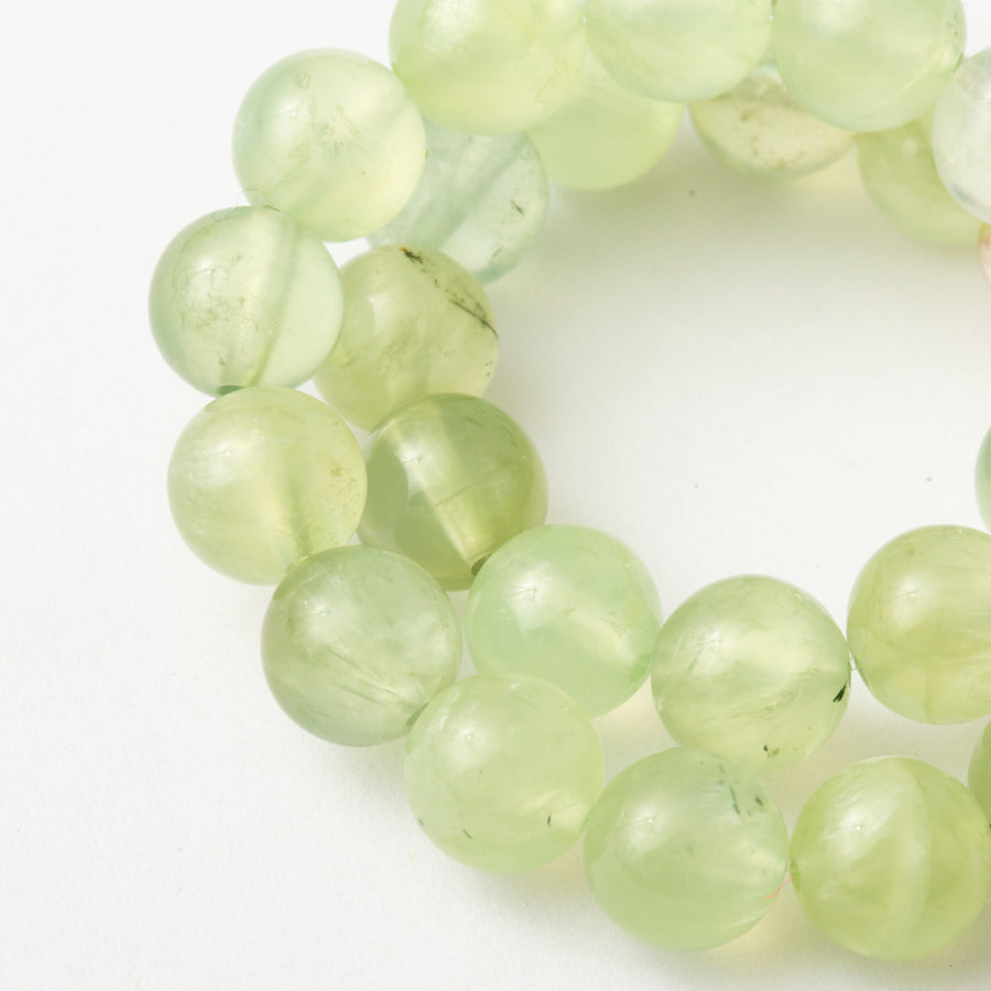 Prehnite 8mm Round Bead Stretch Bracelet