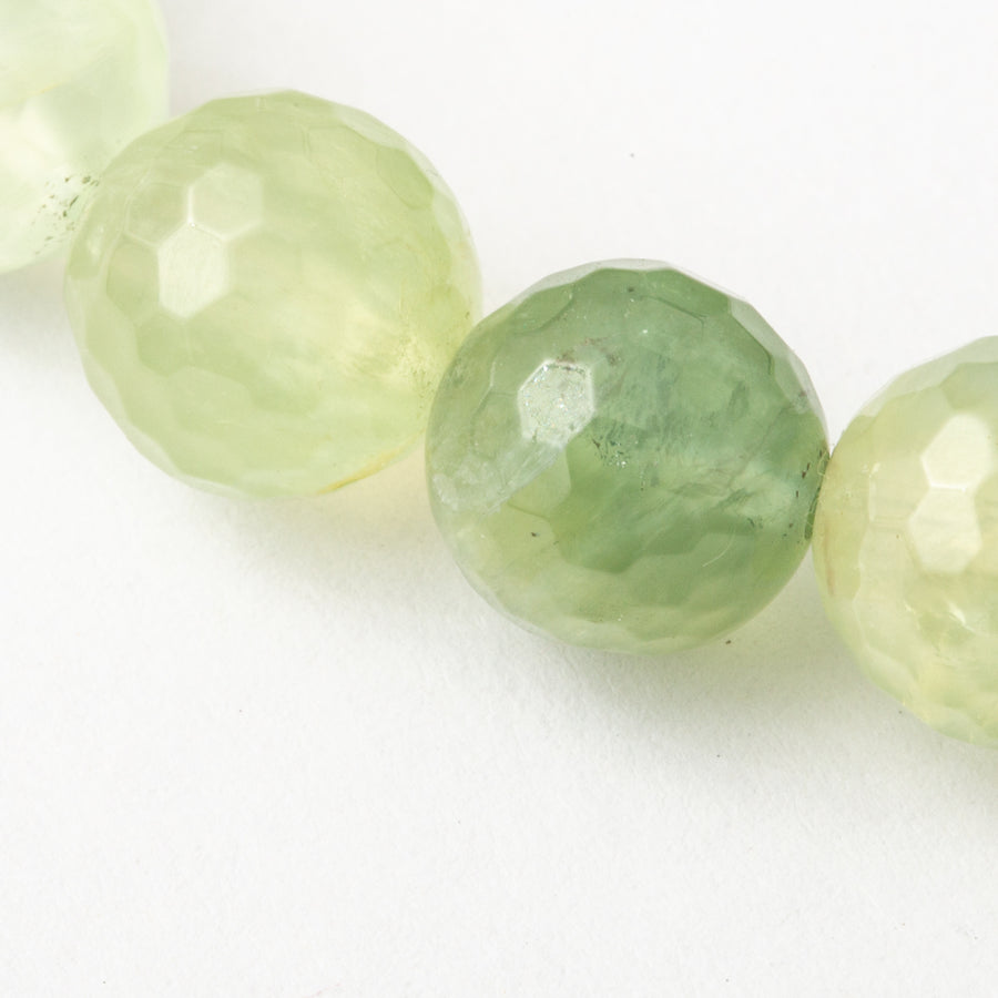 Prehnite 10mm Faceted Bead Stretch Bracelet