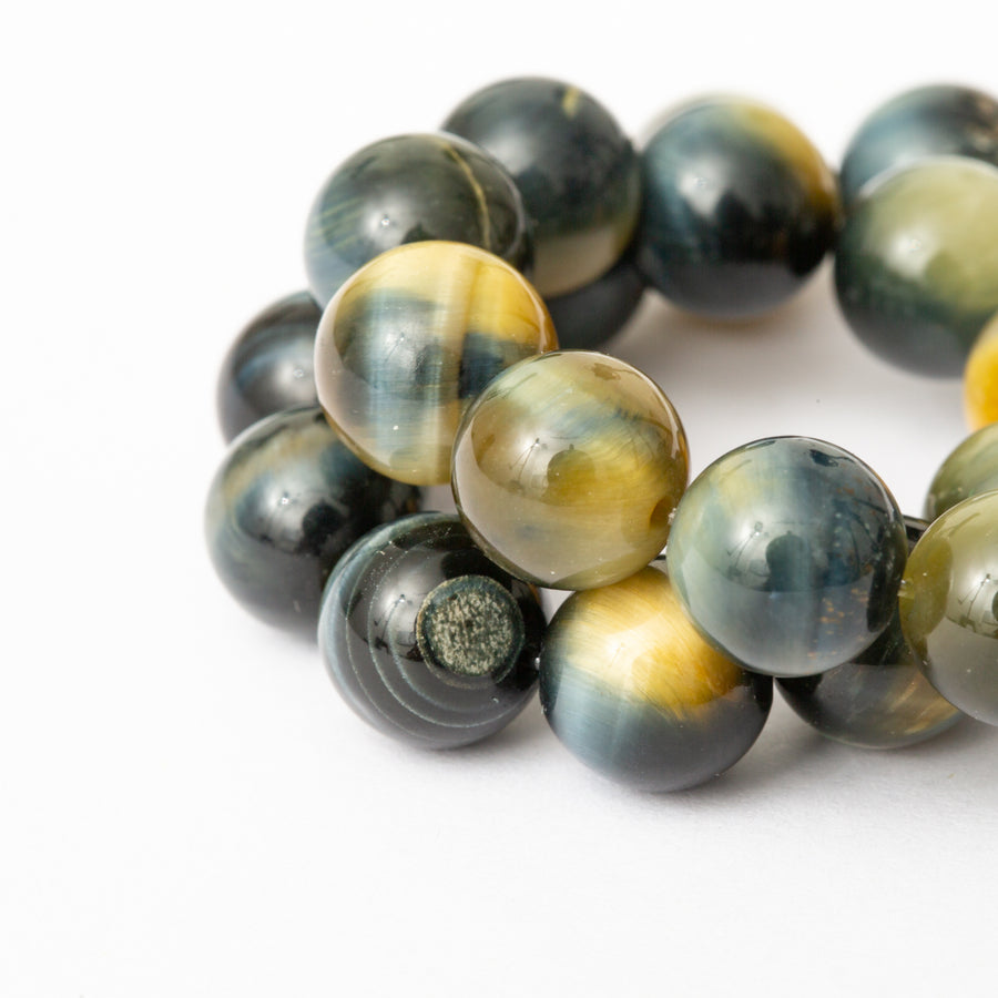 Multi Tiger Eye 8mm Round Bead Stretch Bracelet