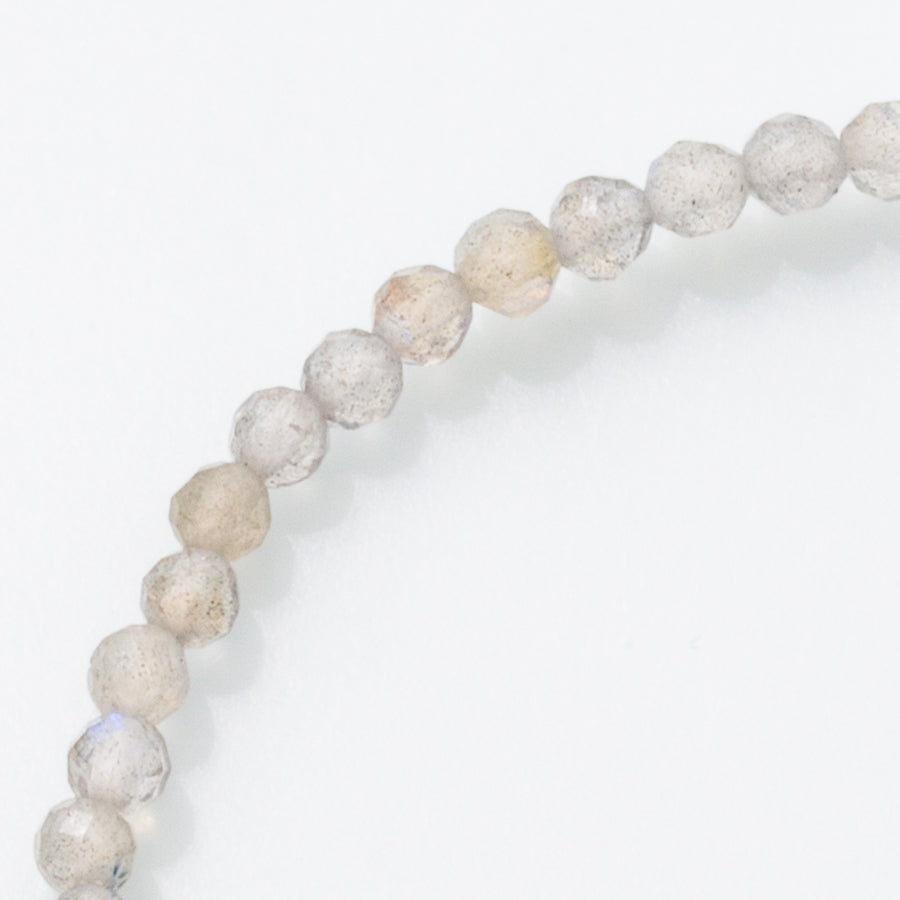 Labradorite 4mm Faceted Bead Stretch Bracelet