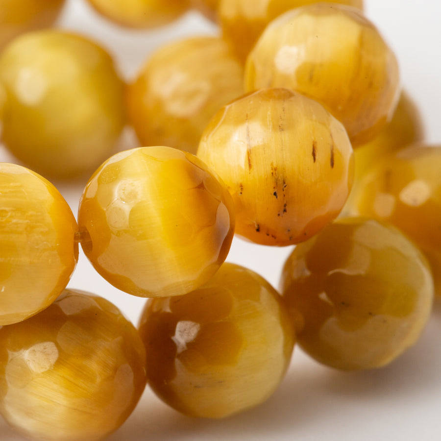 Honey Tiger Eye 8mm Faceted Bead Stretch Bracelet