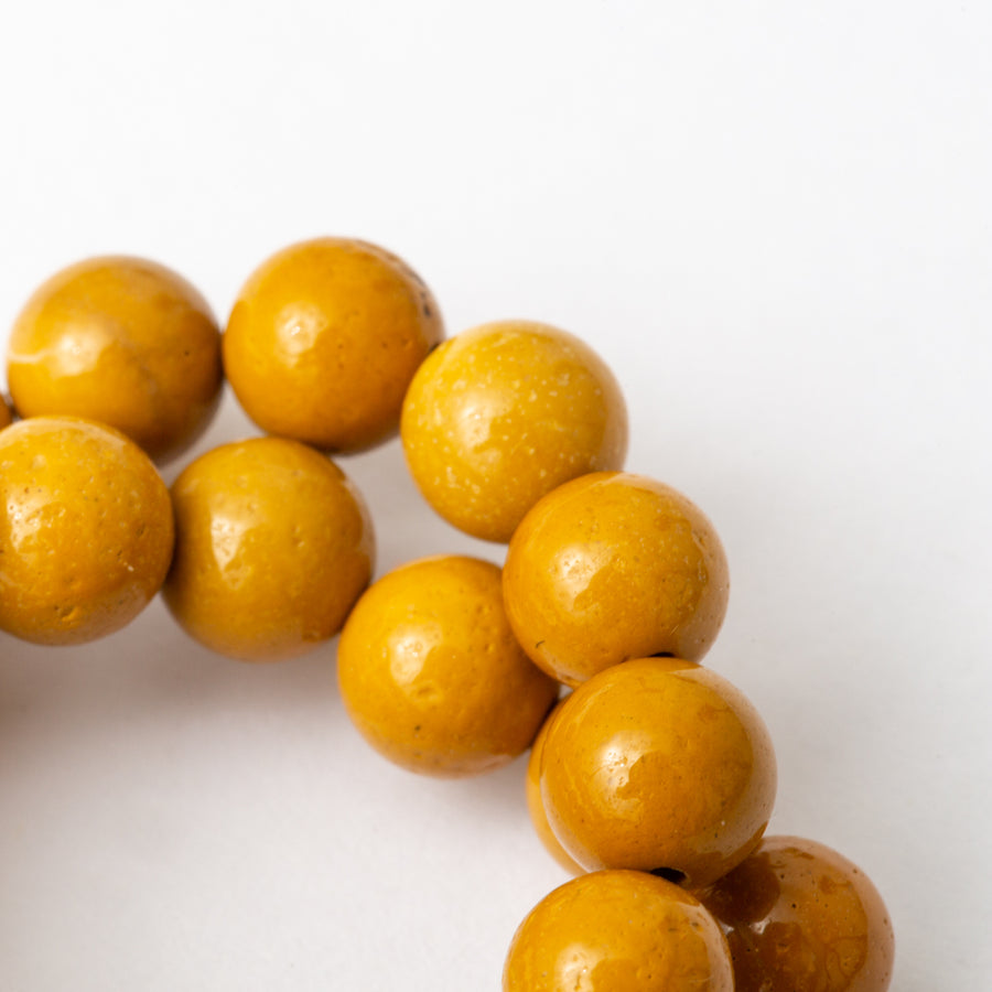 Yellow Mookaite 6mm Round Bead Stretch Bracelet