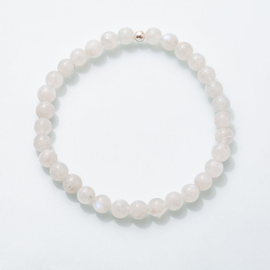 Rainbow Moonstone "AA" 6mm Round Bead Stretch Bracelet