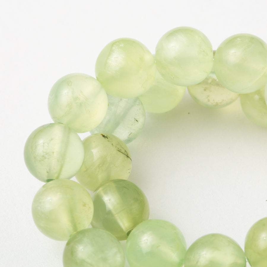 Prehnite 8mm Round Bead Stretch Bracelet