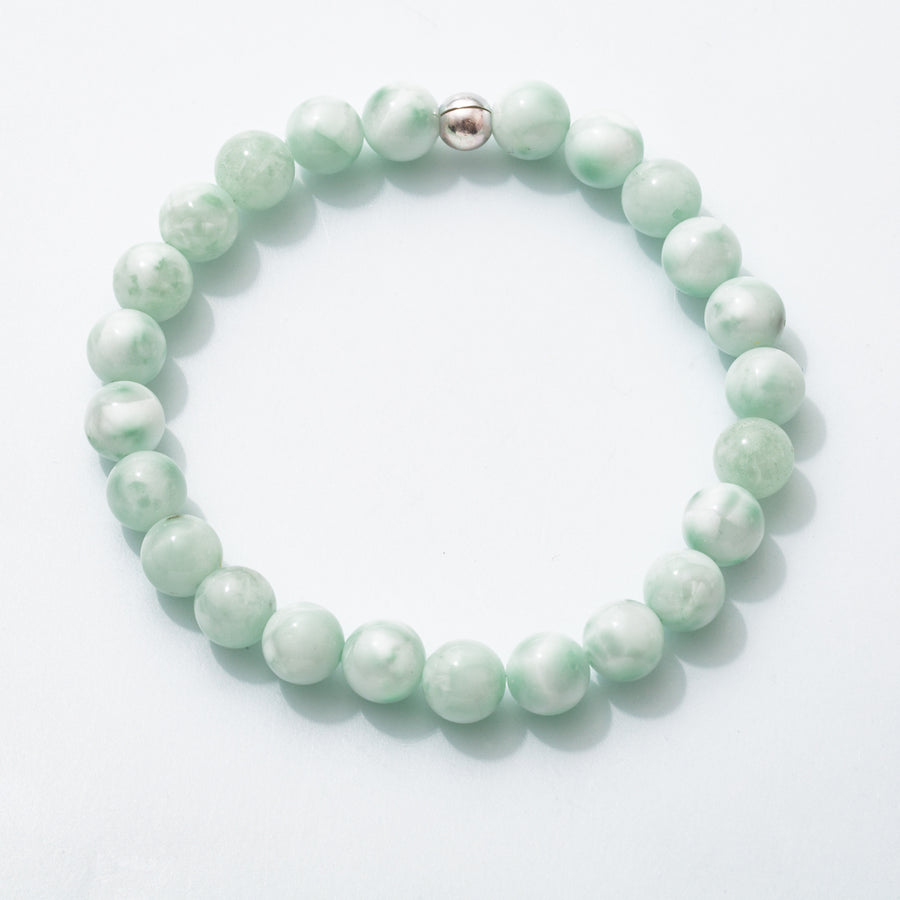 Pectolite 8mm Round Bead Stretch Bracelet